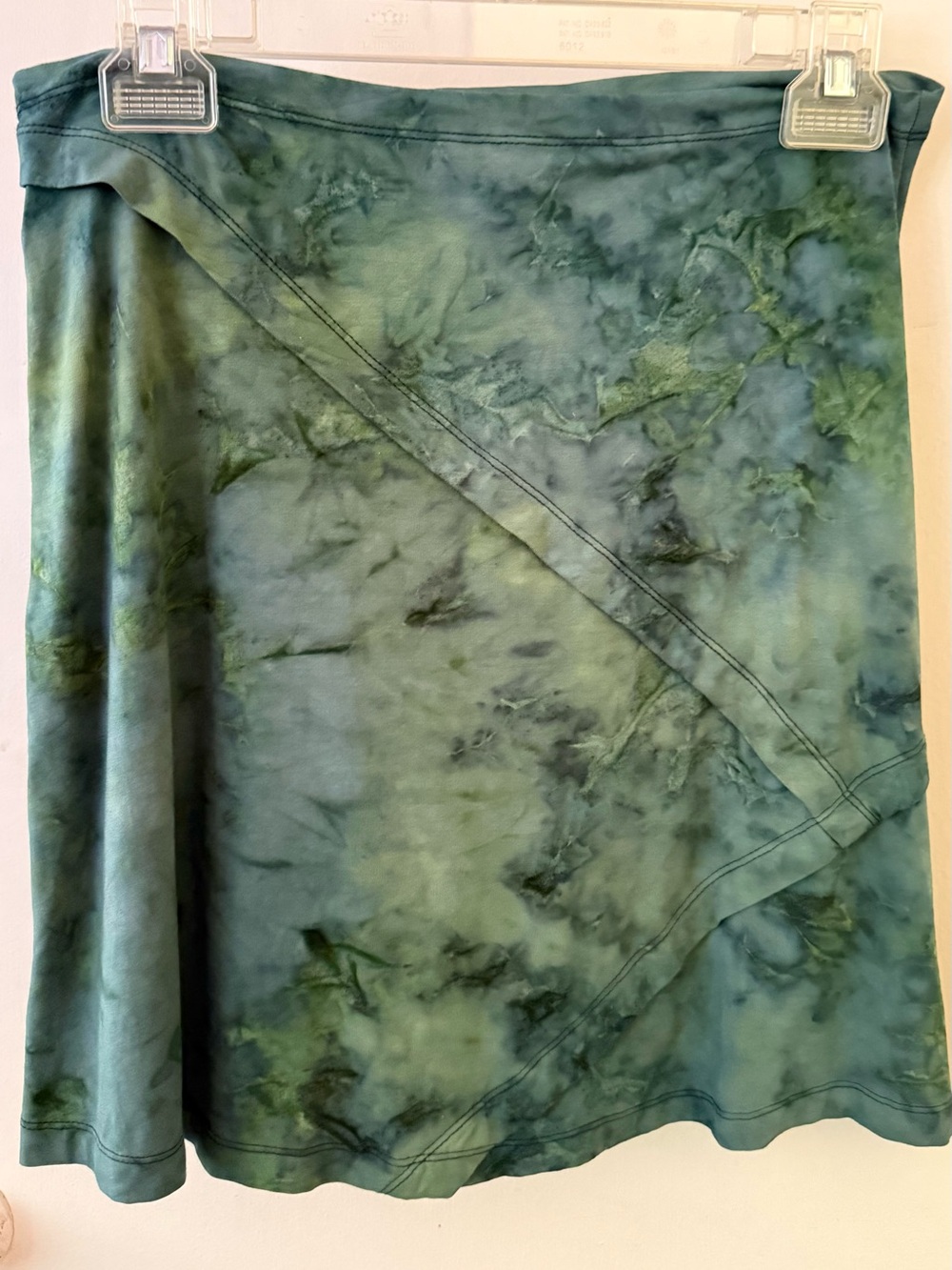 Green Tie-Dye A-Line Skirt